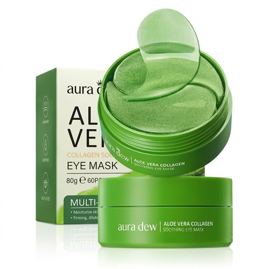 Aloe Vera Collagen Eye Patches – Anti-Dark Circle & Anti-Wrinkle Eye Mask (60pc)
