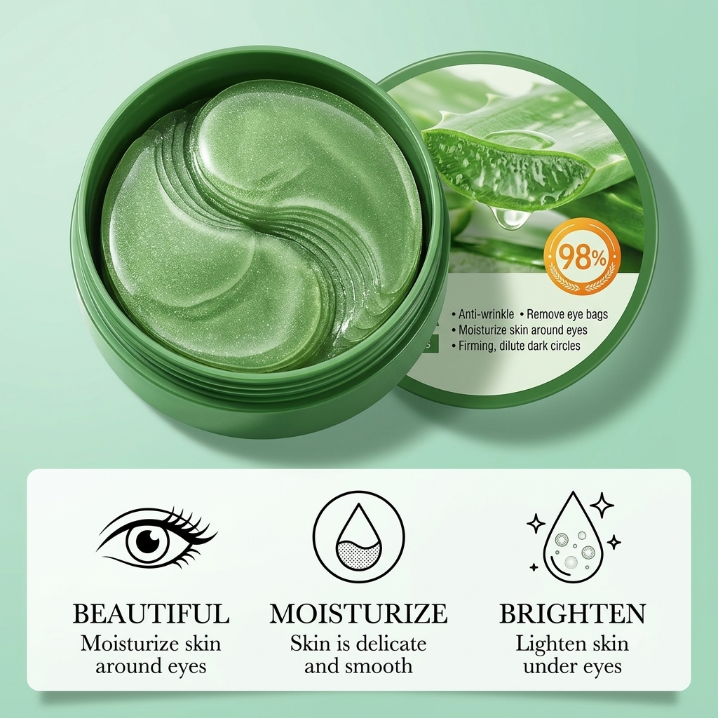 Aloe Vera Collagen Eye Patches – Anti-Dark Circle & Anti-Wrinkle Eye Mask (60pc)